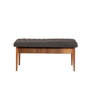 Hanah Home Banca Anthracite, Walnut con Almacenamiento